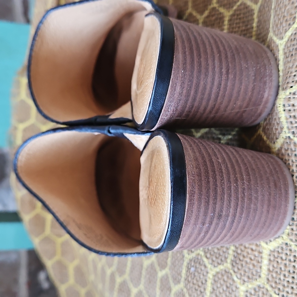 Madewell The Harper Black Leather Mules Clogs - Picture 5 of 6